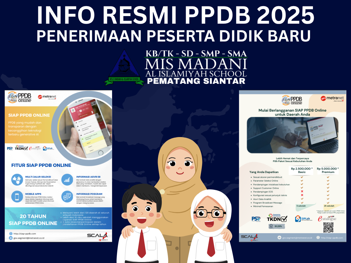 Penerimaan Peserta Didik Baru (PPDB) MIS Madani Al Islamiyah School 2025-2026